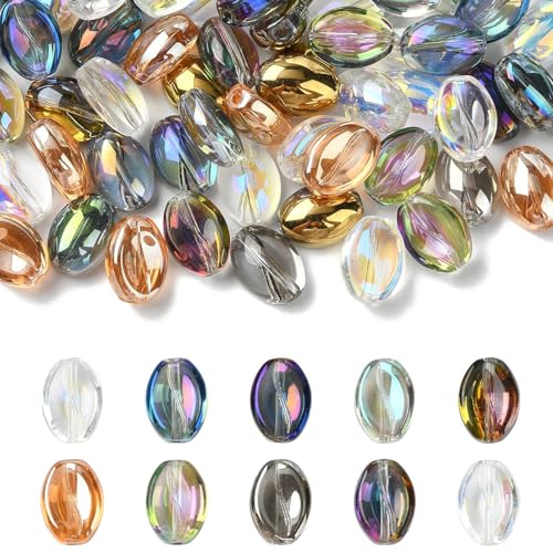 KitBeads 100 Stück 10 Farben künstliche Kaffeebohnenperlen, galvanisiert, oval, runde Perlen für Armbänder, Ohrringe, Schmuckherstellung, Handwerk KitBeads 100 Stück 10 Farben künstliche Kaffeebohnenperlen, galvanisiert, oval, runde Perlen für Armbänder, Ohrringe, Schmuckherstellung, Handwerk von KitBeads