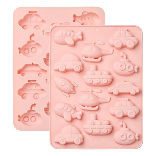 KitBeads 2 Stück Flugzeug-Auto-Silikonform Fahrzeug Flugzeug Rakete Schiff Fondant Form zum Backen Schokolade Cupcake Topper Seife Kerze Handwerk KitBeads 2 Stück Flugzeug-Auto-Silikonform Fahrzeug Flugzeug Rakete Schiff Fondant Form zum Backen Schokolade Cupcake Topper Seife Kerze Handwerk von KitBeads