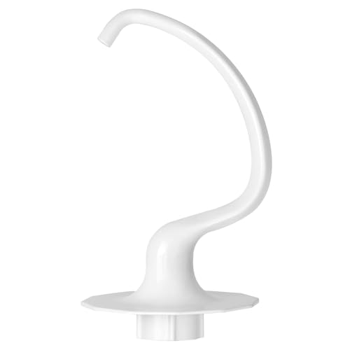 K5ADH beschichteter Knethaken, weiß, kompatibel mit KitchenAid K4SS K4SSWH K5 K5A K5SS Bowl-Lift Standmixer, passend für 5-QT Bowl-Lift Standmixer von KitFit