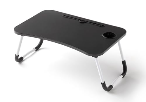 KitHome Basic Laptop-Tisch, Holzwerkstoff Eisen, Schwarz, Mediano von KitHome