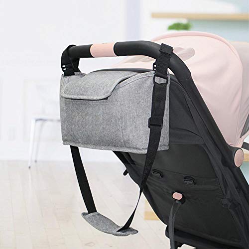 Kitabetty Kinderwagen Organizer, multifunktionale einstellbare Kinderwagen Messenger Wickeltasche Lagerung hängende Tasche, universelle große Kapazität Kinderwagen Organizer Pack für Mama und Papa von Kitabetty