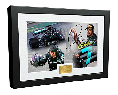 Kitbags & Lockers Signierter Fotorahmen mit Autogramm von Lewis Hamilton, Motiv: 7 Times World Champion Celebration Edition, A4, 30,5 x 20,3 cm, mit Autogramm Kitbags & Lockers Signierter Fotorahmen mit Autogramm von Lewis Hamilton, Motiv: 7 Times World Champion Celebration Edition, A4, 30,5 x 20,3 cm, mit Autogramm von Kitbags & Lockers