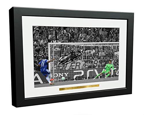 Kitbags & Lockers Didier Drogba 12 x 8 A4 Chelsea FC Champions League Gewinner 2012 Autogramm Foto Fotorahmen Fußball Geschenk Poster 2 von Kitbags & Lockers