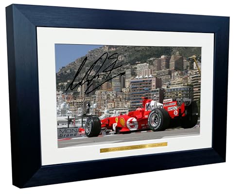 Kitbags & Lockers 12 x 8 A4 Michael Schumacher Monaco 2005 Grand Prix Ferrari F2005 Autogramm Autogramm Signierter Fotorahmen Racing Formel 1 F1 Poster Geschenk von Kitbags & Lockers