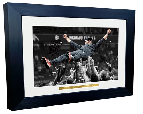 Kitbags & Lockers 2019 Champions League Win, 30,5 x 20,3 cm, A4, signierter Liverpool FC Jürgen Klopp Autogramm-Fotorahmen von Kitbags & Lockers