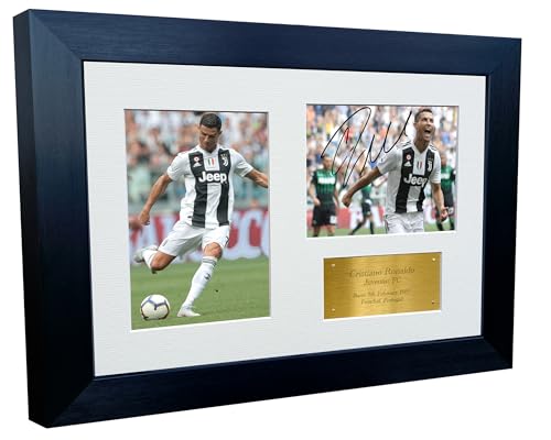 Kitbags & Lockers Cristiano Ronaldo Juventus FC signierter Fotorahmen, 30,5 x 20,3 cm, A4-Format von Kitbags & Lockers