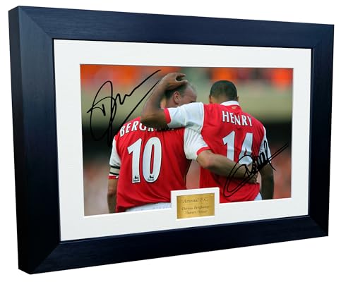 Kitbags & Lockers Dennis Bergkamp Thierry Henry Arsenal Autogramm, 30,5 x 20,3 cm, A4 von Kitbags & Lockers