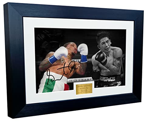 Kitbags & Lockers Gervonta 'Tank' Davis vs Leo Santa Cruz Sixth Round Knockout Alamodome San Antonio Texas Boxing Autogramm-Foto-Bilderrahmen, Poster, Geschenk, 30,5 x 20,3 cm, A4 von Kitbags & Lockers