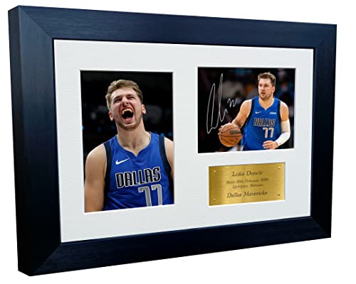 Kitbags & Lockers Luka Doncic Dallas Mavericks Autogramm-Bilderrahmen, 30,5 x 20,3 cm, A4, NBA-Basketball-Poster, Geschenk, Gold Kitbags & Lockers Luka Doncic Dallas Mavericks Autogramm-Bilderrahmen, 30,5 x 20,3 cm, A4, NBA-Basketball-Poster, Geschenk, Gold von Kitbags & Lockers