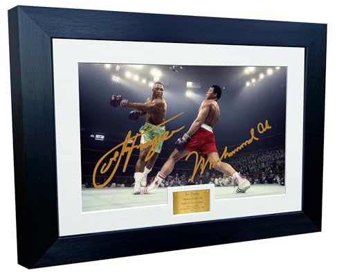 Kitbags & Lockers Signierter Fotorahmen Joe Frazier Vs Muhammad Ali Kampf des Jahrhunderts Boxen, 30,5 x 20,3 cm, A4, Signaturposter Kitbags & Lockers Signierter Fotorahmen Joe Frazier Vs Muhammad Ali Kampf des Jahrhunderts Boxen, 30,5 x 20,3 cm, A4, Signaturposter von Kitbags & Lockers