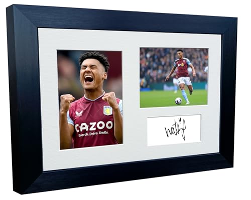 Ollie Watkins Aston Villa F.C. Autogramm, 30,5 x 20,3 cm, A4, signiert, Fotorahmen, Fußballposter Ollie Watkins Aston Villa F.C. Autogramm, 30,5 x 20,3 cm, A4, signiert, Fotorahmen, Fußballposter von Kitbags & Lockers