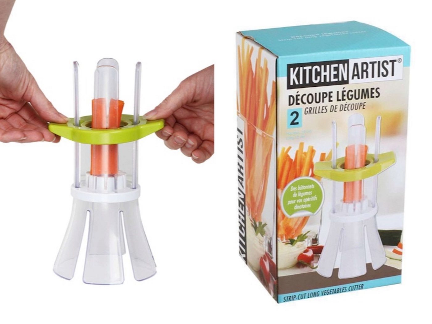 LIVOO Küchenreibe KitchenArtist Gemüseschneider Gemüsesticks Mangoschneider Kunststoff von LIVOO