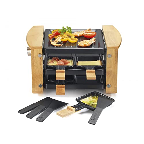 Raclette maschine 4 personen 650w + grill - kcwood.4rp von Kitchen Chef