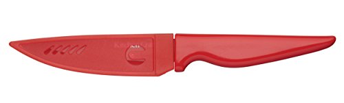 Colourworks Antihaft-Küchenmesser 10cm - mit Hülle - Rot von KitchenCraft