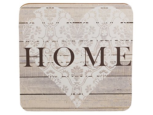 Everyday Home vierteiliges Set mit Korkuntersetzern, 10,5 x 10,5 cm (4 x 4) von CREATIVE TOPS