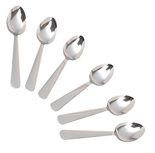 KitchenCraft 6er Set Teelöffel, polierter Edelstahl, 14 cm, Silber von KitchenCraft