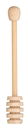 KitchenCraft Honiglöffel als Honigheber, Honigspirale - glattes Holz, 16 cm von KitchenCraft