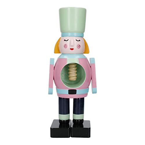 KitchenCraft KCXMNUTLADY Nussknacker-Kollektion aus Holz, weiblich, mit Geschenkanhänger, Mehrfarbig von KitchenCraft