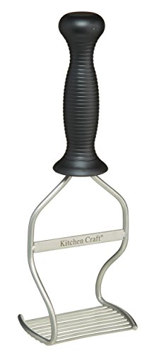 KitchenCraft Professional Kartoffelstampfer, Deluxe-Edelstahl-Kartoffelstampfer mit ergonomischem Griff, spülmaschinenfest, 27 x 5,5cm, 1 Stück, Silber / Schwarz KitchenCraft Professional Kartoffelstampfer, Deluxe-Edelstahl-Kartoffelstampfer mit ergonomischem Griff, spülmaschinenfest, 27 x 5,5cm, 1 Stück, Silber / Schwarz von KitchenCraft