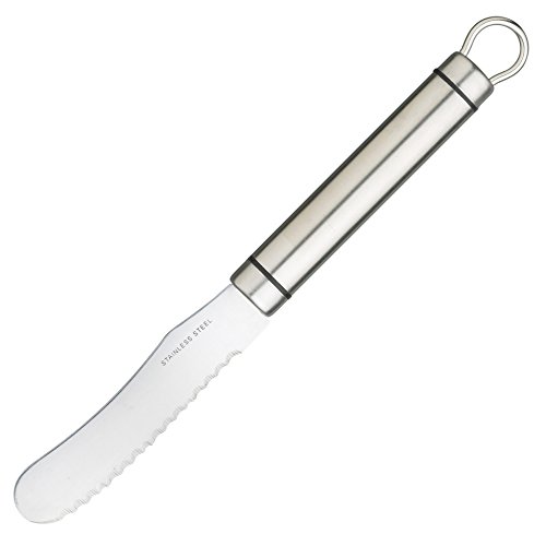 KitchenCraft Professional Buttermesser, ovaler Griff, Edelstahl, Aufhängeloch, 22 cm x 2 cm von KitchenCraft