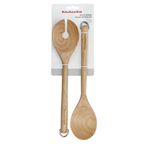 KitchenAid Salatbesteck, Gabel und Löffel aus Birkenholz von KitchenAid