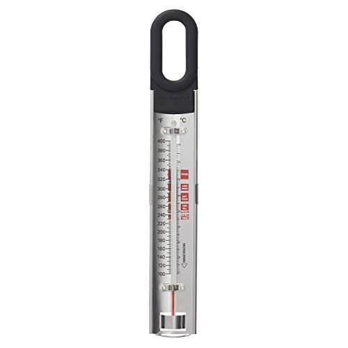 KitchenAid Zucker und Marmeladen Thermometer mit Topfklemme, Edelstahl, geeignet von 40°C bis 200°C von KitchenAid