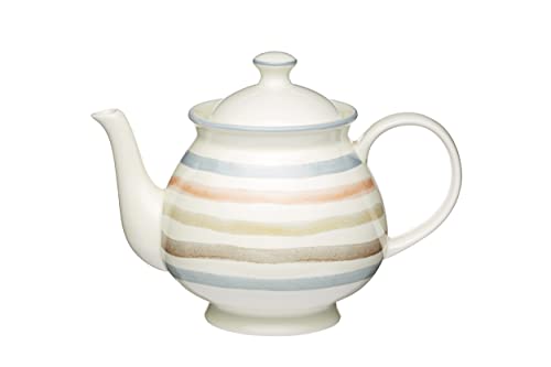 KitchenCraft 6 Tasse Keramik-Teekanne, Klassische Kollektion, Vintage-Stil, 1.4L (2.5 pts), Creme von KitchenCraft