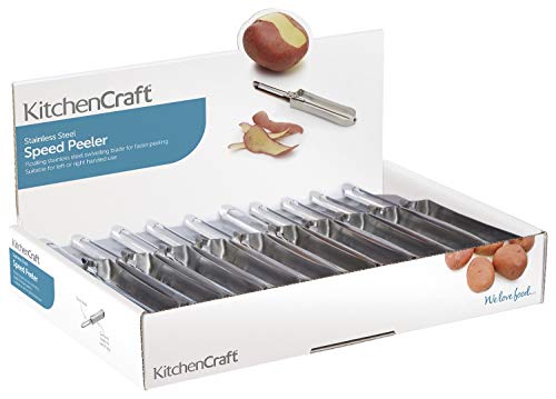 KitchenCraft ECMKC4DISP Kartoffelschäler mit drehbaren Klingen, edelstahl von Kitchen Craft