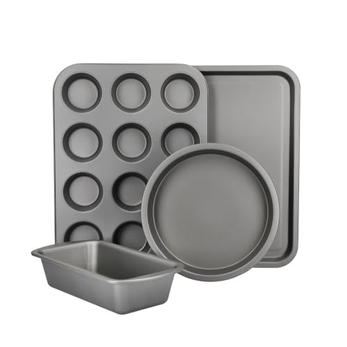 KitchenCraft KCBAKESET4PC Backset, Edelstahl, Silber von KitchenCraft