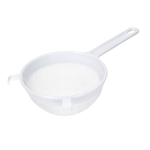 KitchenCraft Küchensieb, Nylonkunststoff, Nylon-Mesh, mit Aufhängeloch, Weiß, Mittelgroß, 15 cm von KitchenCraft