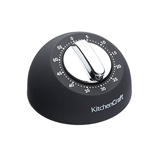 KitchenCraft Mechanischer Küchentimer mit Soft-Touch-Oberfläche, 1 Stunde von KitchenCraft