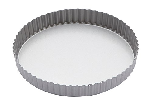 KitchenCraft Flan- und Quicheform, runde Pfanne mit losem Boden, langlebige, strapazierfähige Antihaftbeschichtung, spülmaschinenfeste Pfanne mit Schutzhülle, 24,5 cm x 3,5 cm, 1 Form von KitchenCraft