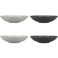 KitchenCraft Set de 4 Nudelschalen de emailliertes bleifreies und geprägtes grau/schwarzes Steingut in Box de Geschenk 22cm KitchenCraft Set de 4 Nudelschalen de emailliertes bleifreies und geprägtes grau/schwarzes Steingut in Box de Geschenk 22cm von Kitchen Craft