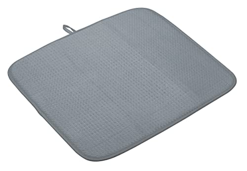 KitchenCraft Super Absorbierende Geschirr-Abtropfmatte, Grau, 45 x 40 cm von KitchenCraft