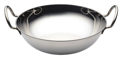 KitchenCraft World of Flavours Balti Servierform, Edelstahl, 26 cm von KitchenCraft