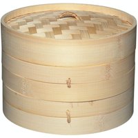 KitchenCraft: Welt der Aromen - Bambus-Bambus-Dampfgarer de 2-stufig, Beige, 20 cm von Kitchen Craft