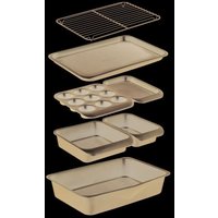 MasterClass Smart Space Non-Stick Carbon Steel Stackable Bakeware Set (7 Teile), Grau, 41 x 31 x 10,5 cm von Kitchen Craft