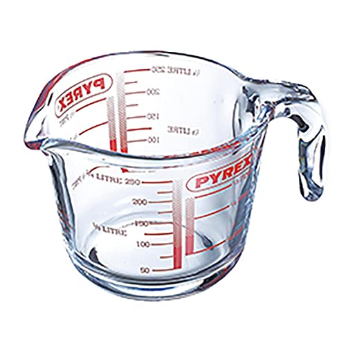 Pyrex Classic Ultrabeständiger Messbecher aus Glas, Transparent, 0,25 l von Pyrex