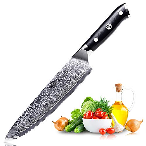 Kitchen Emperor Damastmesser Kochmesser Chefmesser 8 Zoll Sehr Scharfe Klinge 67 Lagen Damaskus Stahl Köche Messer zum Schneiden von Kitchen Emperor