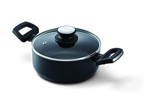 Kitchen Fun Salsa Kochtopf mit Deckel 20 cm, Aluminium, Schwarz, 34 x 21 x 10 cm von Kitchen Fun