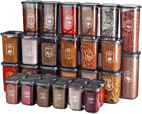 Kitchen Life 36-teiliges Vorratsdosen Set mit Etiketten – 12x 1750ml, 1200ml, 450ml – Stapelbare BPA-freie Lebensmittelbehälter, mikrowellen- & gefriergeeignet Kitchen Life 36-teiliges Vorratsdosen Set mit Etiketten – 12x 1750ml, 1200ml, 450ml – Stapelbare BPA-freie Lebensmittelbehälter, mikrowellen- & gefriergeeignet von Kitchen Life