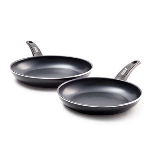 Kitchen Stories CC002621-001 Searsmart Set mit 2 antihaftbeschichteten Bratpfannen 24 cm und 28 cm, Aluminium von Kitchen Stories