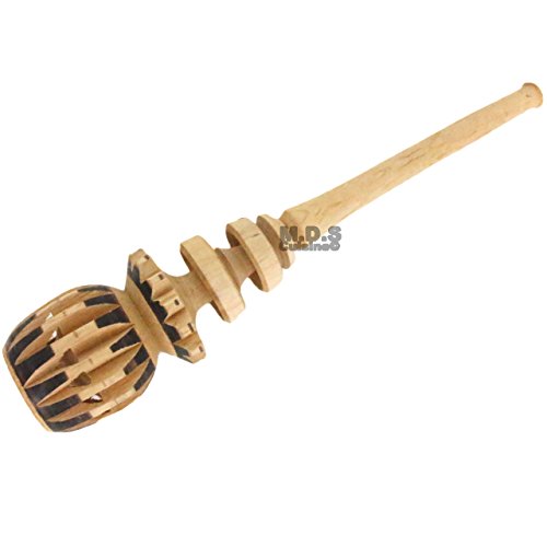 Molinillo Handgefertigter Holzrührer Schneebesen Aufschäumer Handmixer traditionell heiße Schokolade authentisch Mexikanisch 31,8 cm in Madera Kakao Atole Champurrado von Kitchen & Restaurant Supplies