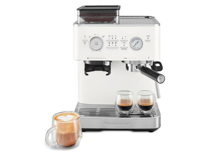 KITCHENAID Espressomaschine 5KES6551EBK , porcelain weiß, B:33,5cm H:39,5cm T:28,11cm, Kaffeemaschinen, Siebträger mit Mühle von KitchenAid