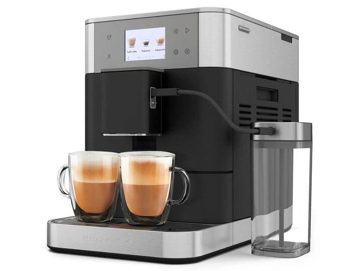 KITCHENAID Kaffeevollautomat 5KES8557EBK , schwarz (gusseisen schwarz), B:26cm H:36,3cm T:47,3cm, Kaffeevollautomaten von KitchenAid