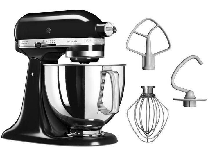 KITCHENAID Küchenmaschine 5KSM125EER , schwarz (onyx schwarz), B:24cm H:36cm T:37cm, Küchenmaschinen von KitchenAid