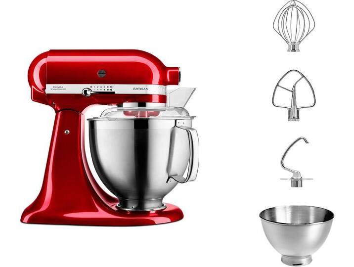 KITCHENAID Küchenmaschine Artisan 5KSM185PSECA , rot (candy apple), B:24cm H:36cm T:37cm, Küchenmaschinen von KitchenAid