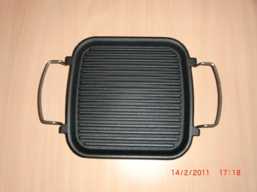 Kitchen aid Grillpfanne aus Gusseisen, quadratisch, 25 x 25 cm von Ilsa