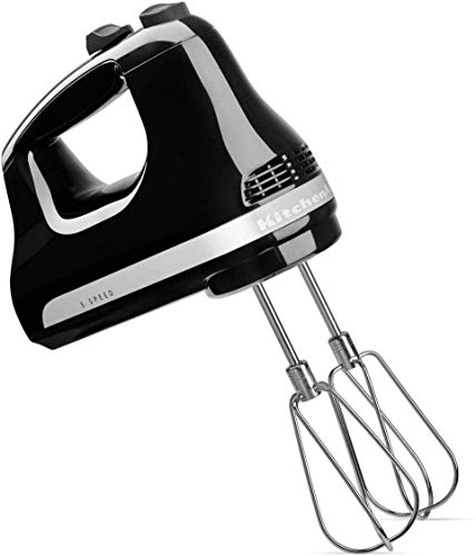 KitchenAid 5KHM5110BOB Handmixer mit 5 Geschwindigkeiten, Onyxschwarz, Korpus: Kunststoff, von KitchenAid