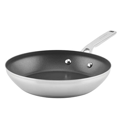 KitchenAid 71008 3-lagiger Boden Bratpfanne aus gebürstetem Edelstahl, antihaftbeschichtet, silber KitchenAid 71008 3-lagiger Boden Bratpfanne aus gebürstetem Edelstahl, antihaftbeschichtet, silber von KitchenAid